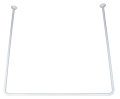 Forhængsstang U-form 90 x 90 x 90 cm hvid - Geyser